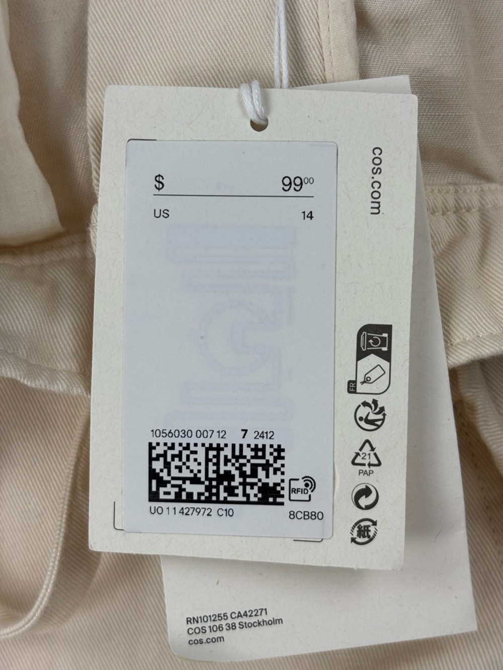 COS | Draw-String Trouser | NWT | Women’s Size 14 - Picture 10 of 13
